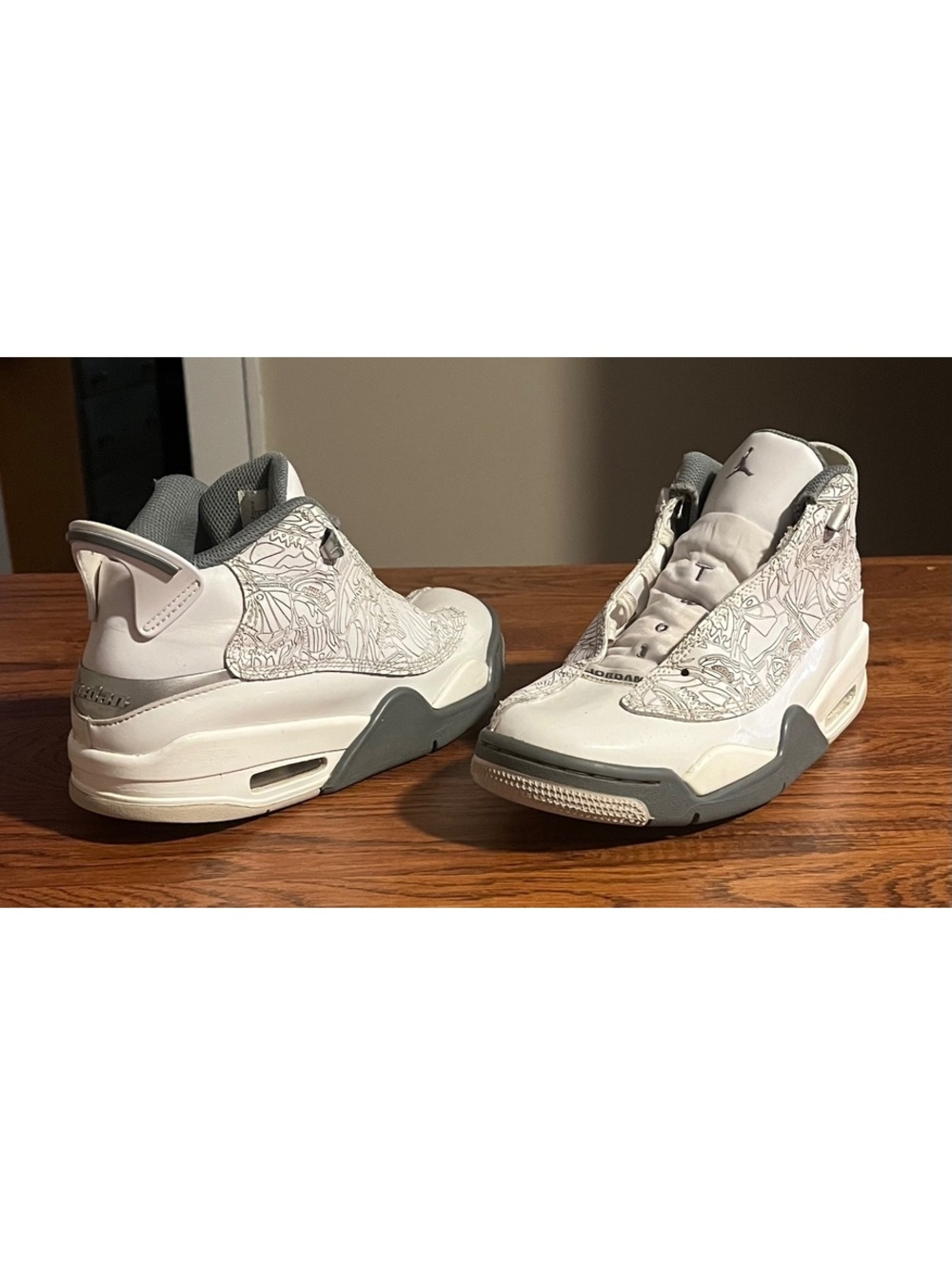 Jordan Dub Zero White Cool Grey Kids Sneakers Size 6Y